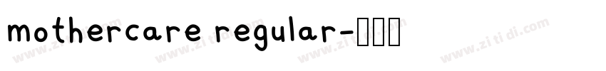 mothercare regular字体转换
